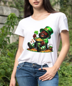 Black African American Leprechaun Gold Saint Patrick’s Day shirt