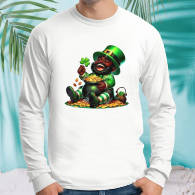 Black African American Leprechaun Gold Saint Patrick’s Day shirt