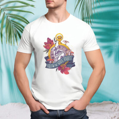 Bunny Follow The White Rabbit Skeleton shirt