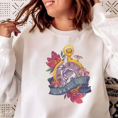 Bunny Follow The White Rabbit Skeleton shirt