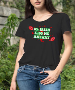 Champion 0% Irish kiss me anyway lips shirt