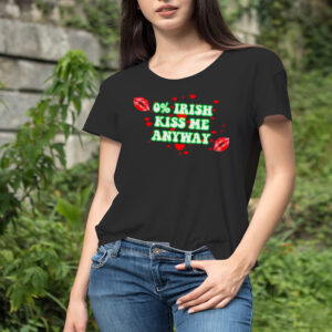 Champion 0% Irish kiss me anyway lips shirt