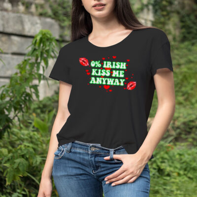 Champion 0% Irish kiss me anyway lips shirt