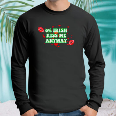 Champion 0% Irish kiss me anyway lips shirt