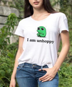 Cute frog I am unhoppy shirt