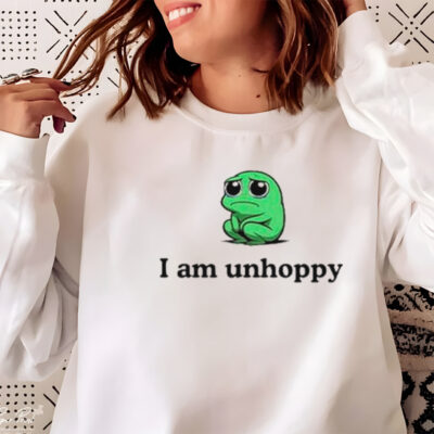 Cute frog I am unhoppy shirt