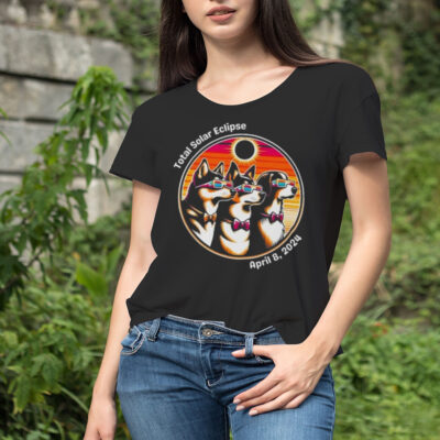Dog Eclipse Path of Totality April 8th 2024 Total Solar Eclipse Shirt