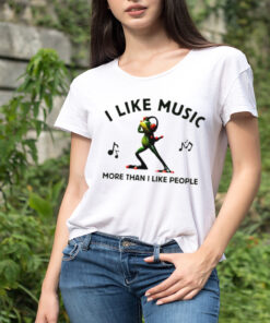 Frog I like music more than I like people shirt
