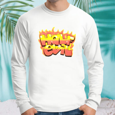 Half evil evil brushed flame shirt