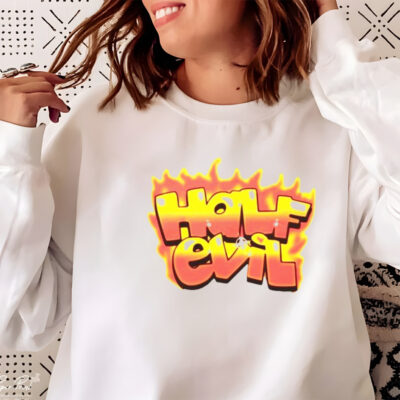Half evil evil brushed flame shirt