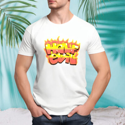 Half evil evil brushed flame shirt