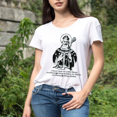 I have had it with these motherfucking snakes in these motherfucking plains shirt