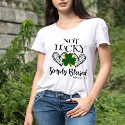Not lucky simply blessed leaf clover shirt