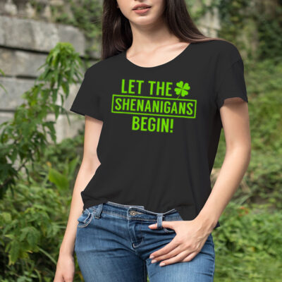 St. Patrick’s Day Shamrock T Shirt Let The Shenanigans Begin shirt