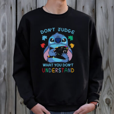 Stitch Carolina Panthers Autism Awareness Don’t Judge What you Don’t Understand Shirt