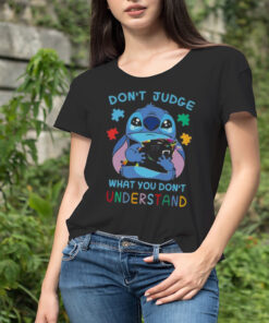 Stitch Carolina Panthers Autism Awareness Don’t Judge What you Don’t Understand Shirt