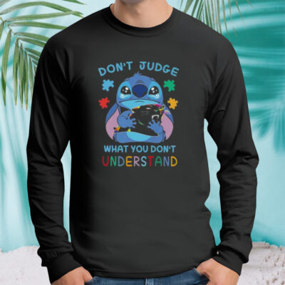 Stitch Carolina Panthers Autism Awareness Don’t Judge What you Don’t Understand Shirt