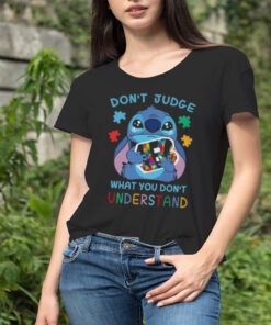Stitch Cincinnati Bengals Autism Awareness Don’t Judge What you Don’t Understand Shirt