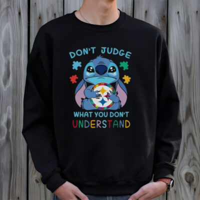 Stitch Pittsburgh Steelers Autism Awareness Don’t Judge What you Don’t Understand Shirt