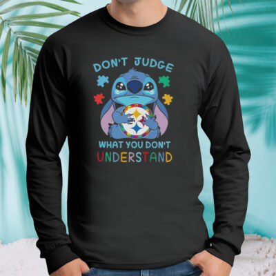 Stitch Pittsburgh Steelers Autism Awareness Don’t Judge What you Don’t Understand Shirt