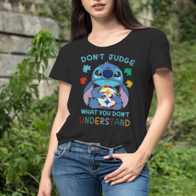 Stitch Pittsburgh Steelers Autism Awareness Don’t Judge What you Don’t Understand Shirt