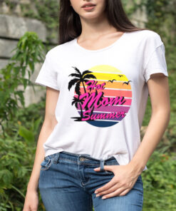 Sunset Coconut Tree Albatross Mothers Day Hot Mom Summer shirt