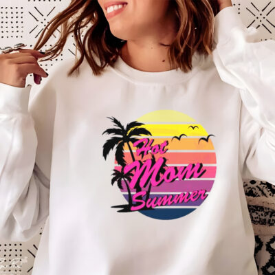 Sunset Coconut Tree Albatross Mothers Day Hot Mom Summer shirt