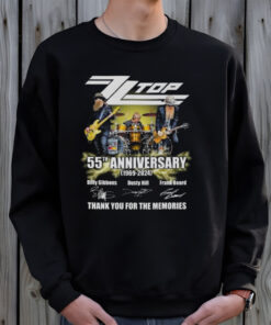 ZZ Top 55th Anniversary 1969-2024 Thank You For The Memories Signatures Sweashirt