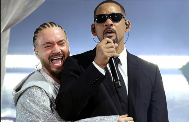 Will Smith Makes Surprise Men in Black Appearance as He Performs with J Balvin at Coachella
