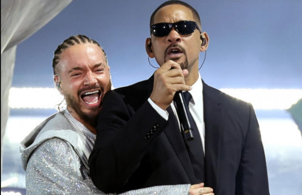 Will Smith Makes Surprise Men in Black Appearance as He Performs with J Balvin at Coachella