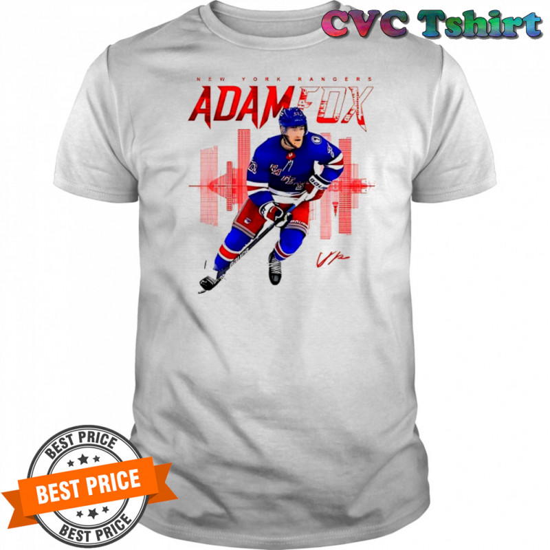 Adam Fox New York Rangers skyline signature shirt