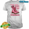 Breast Cancer Boots Pink Ribbon October Awareness Month Walk Pullover Shirt