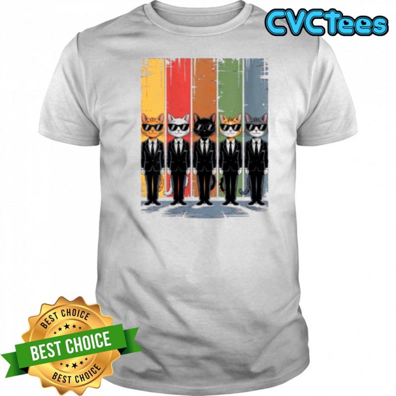Cats Parody Cat Lineup Cat Lover Vintage Feline Humor Shirt