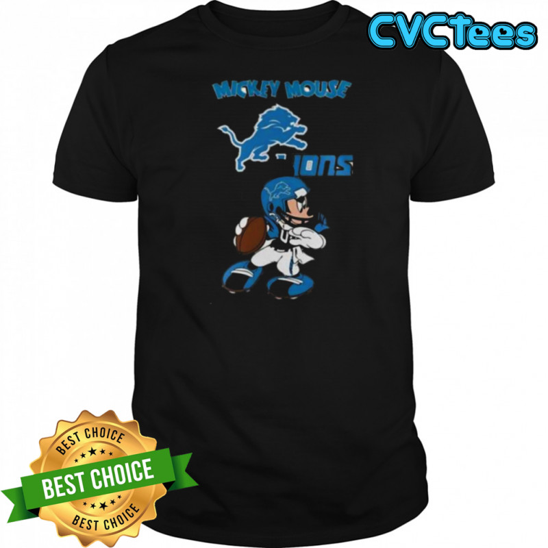 Detroit Lions Football Nfl X Mickey Mouse Movie Baseball Shirt