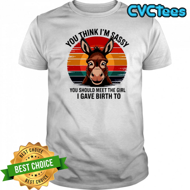 Donkey You Think I’m Sassy You Should Meet The Girl I Gave Birth To shirt