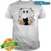 Floral Ghost Black Cat Halloween Costume Shirt
