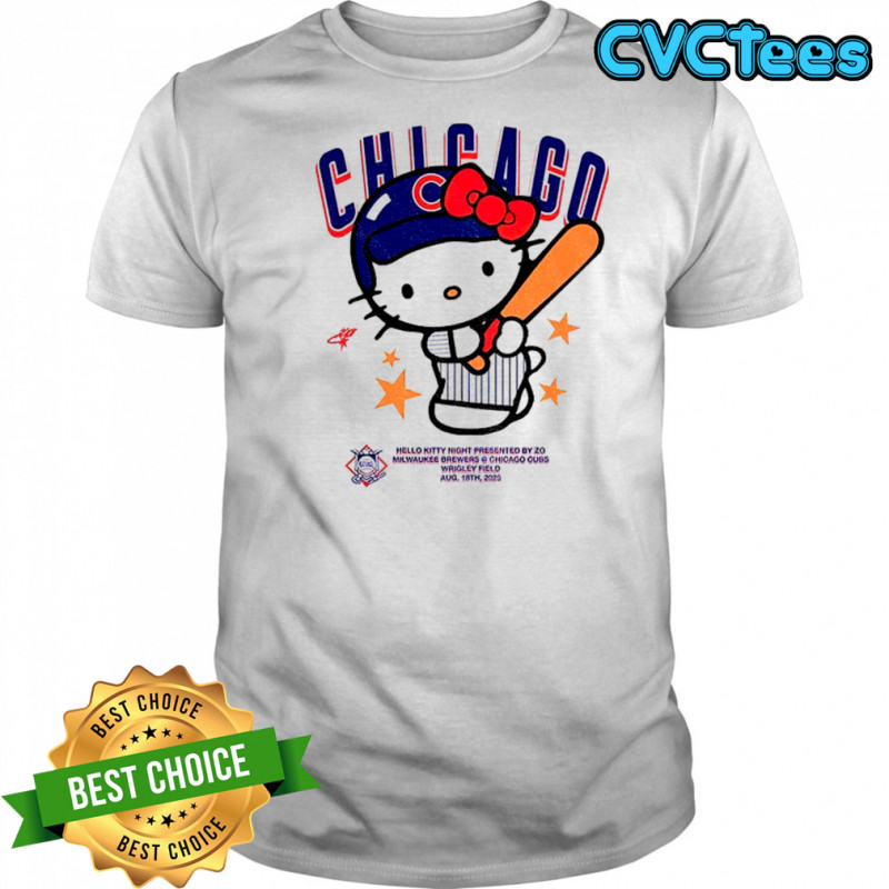Hello Kitty Chicago Cubs MLB 2025 t shirt