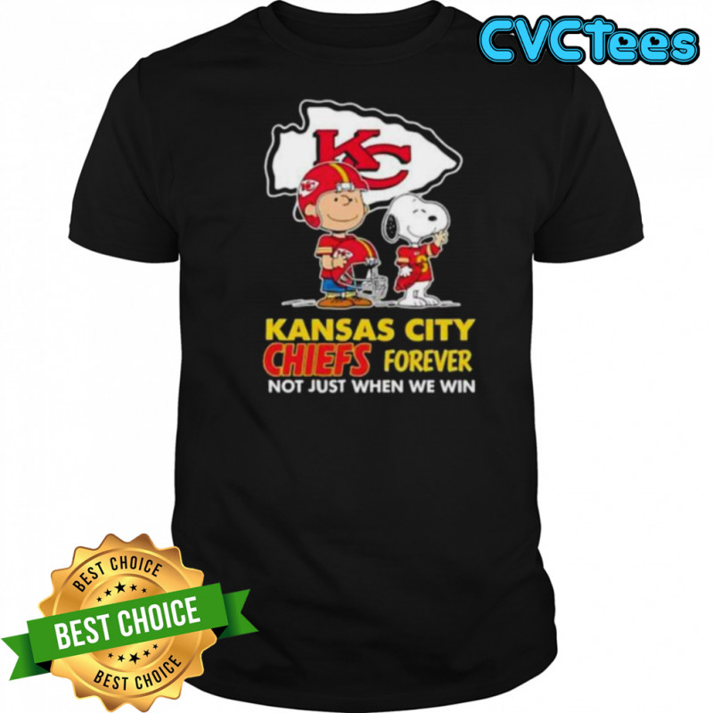 Kansas City Chiefs Charlie Brown Snoopy Chiefs Forever Not Just When We Win shirt