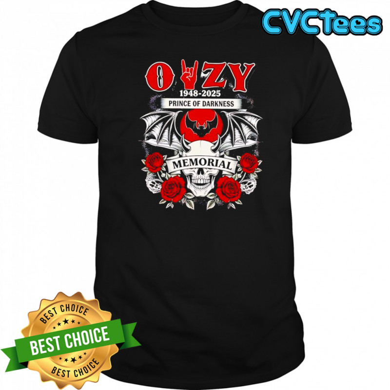 Ozzy 1948 2025 Prince of darkness memorial shirt