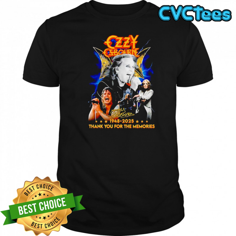 Ozzy Osbourne 1948 2025 thank you for the memories shirt