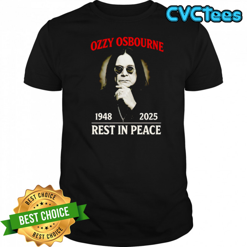 Ozzy Osbourne 1948-2025 Tribute Shirt Rest In Peace Prince Of Darkness shirt