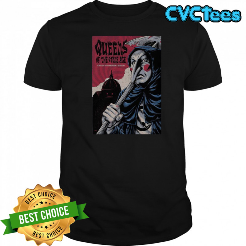 Queens Of The Stone Age Jul 15 2025 Piazza Duomo In Pistoia Italy Tour T-Shirt