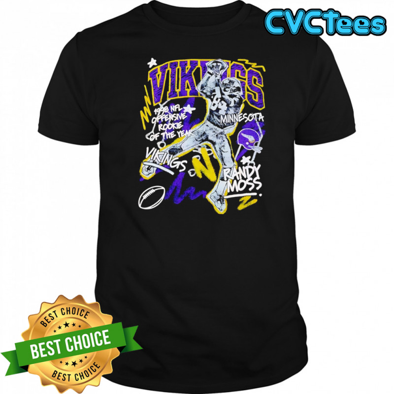 Randy Moss Minnesota Vikings chalked up player graphic shirt