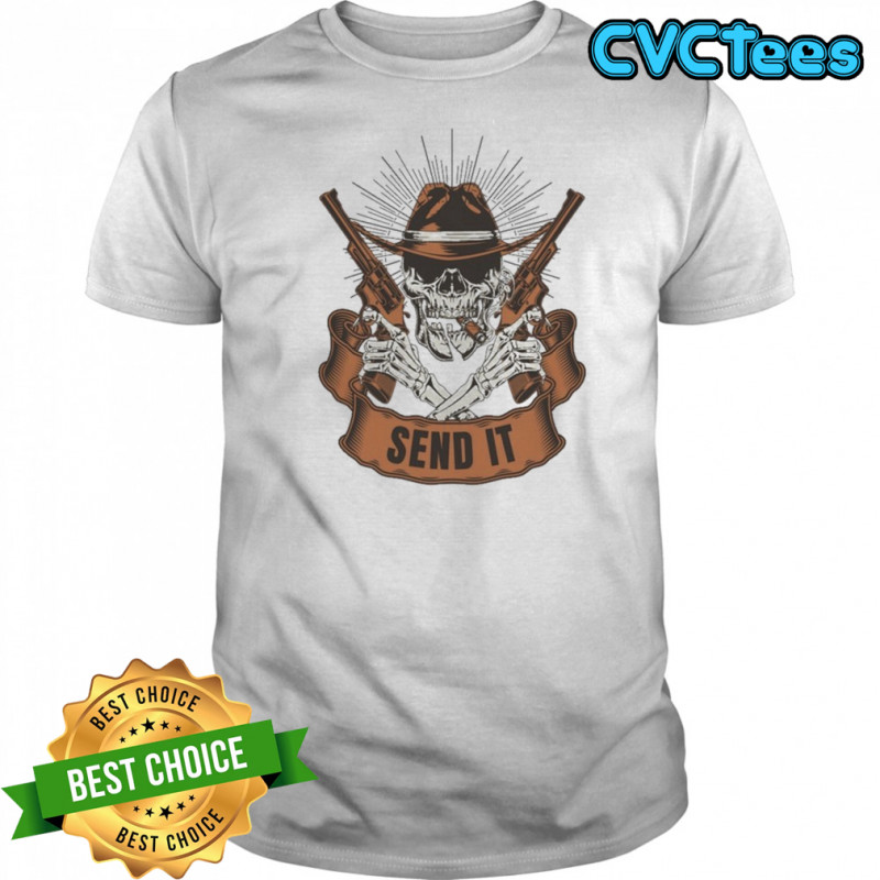 Send It Wild West Skull T-shirt