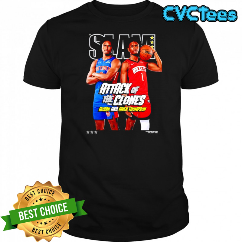 SLAM Amen and Ausar Thompson attack of the clones shirt
