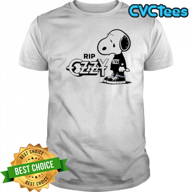 Snoopy cry RIP Ozzy Osbourne logo shirt