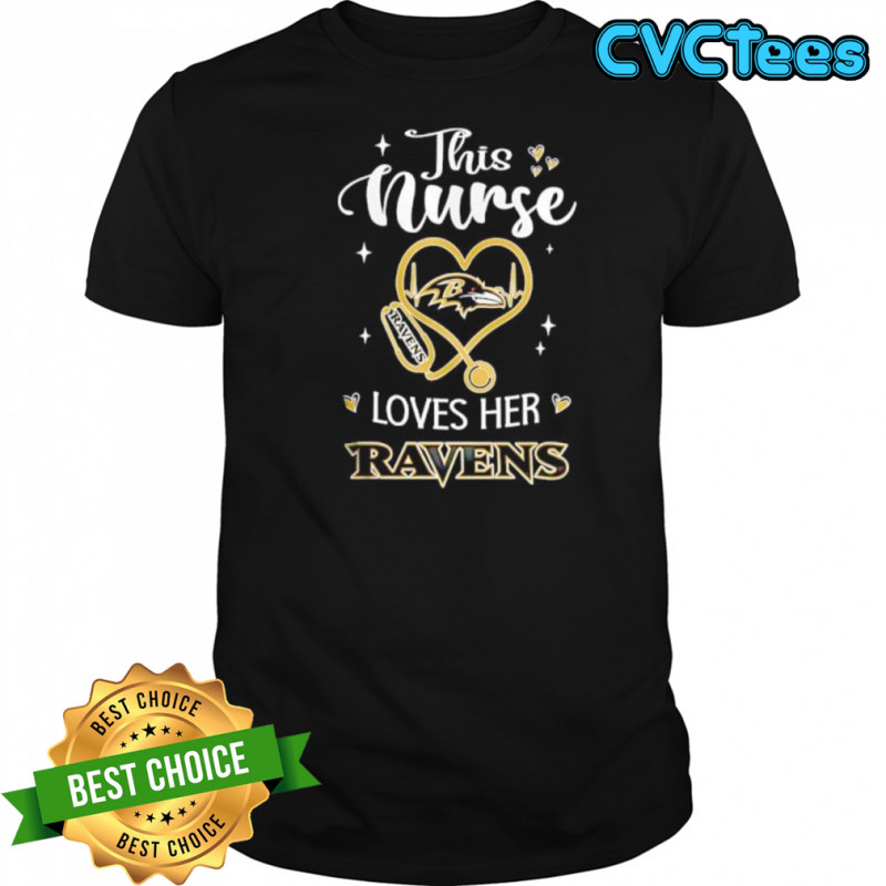 This nurse love her Baltimore Ravens shirt