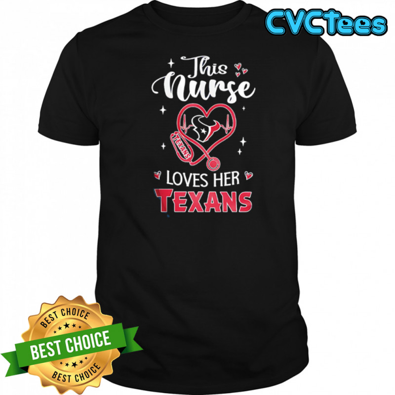 This nurse love her Houston Texans shirt