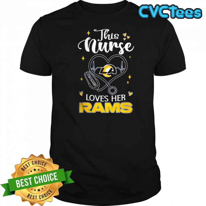 This nurse love her Los Angeles Rams shirt
