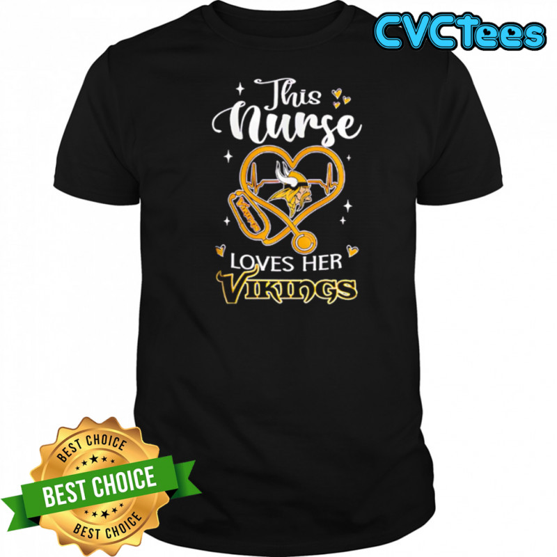 This nurse love her Minnesota Vikings shirt